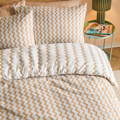 Duvet Day Izzie Duvet Cover Set - Blue/Caramel