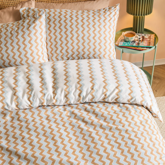 Duvet Day Izzie Duvet Cover Set - Blue/Caramel