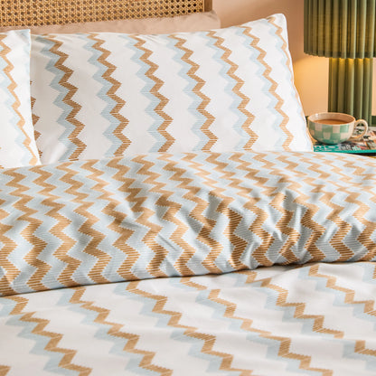 Duvet Day Izzie Duvet Cover Set - Blue/Caramel
