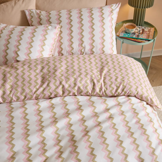 Duvet Day Izzie Duvet Cover Set - Green/Pink