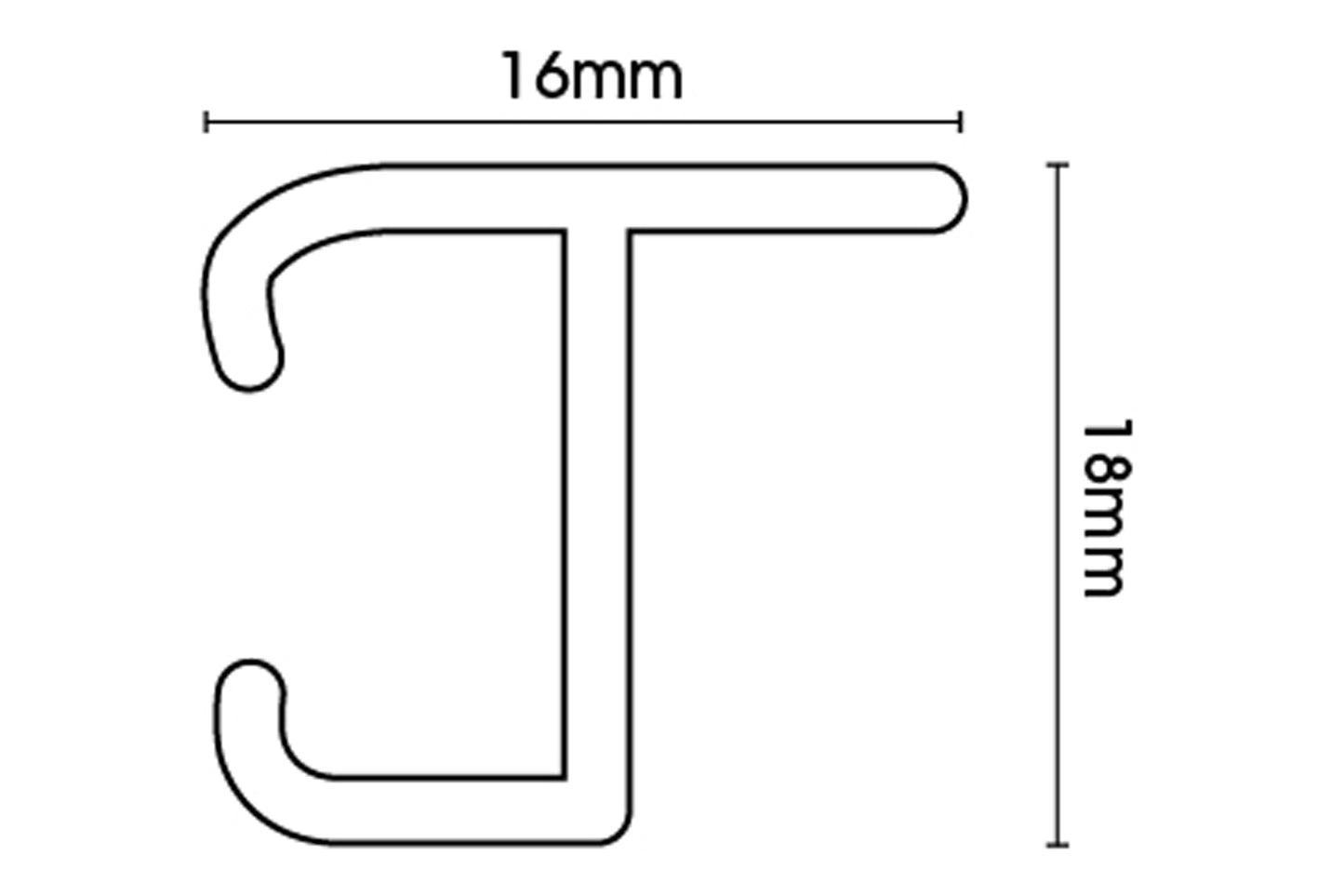 Integra Discreet - Uncorded Metal Curtain Track (Face Fix)