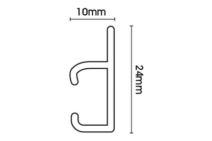 Integra Discreet - Uncorded Metal Curtain Track (Top Fix)