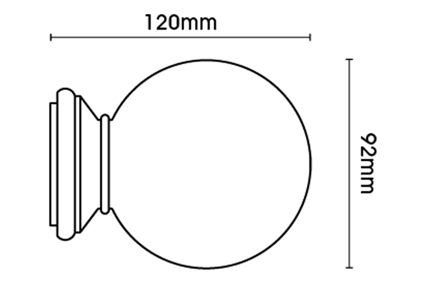 Integra Masterpiece Ball 50mm Wooden Curtain Pole - Distressed Cream