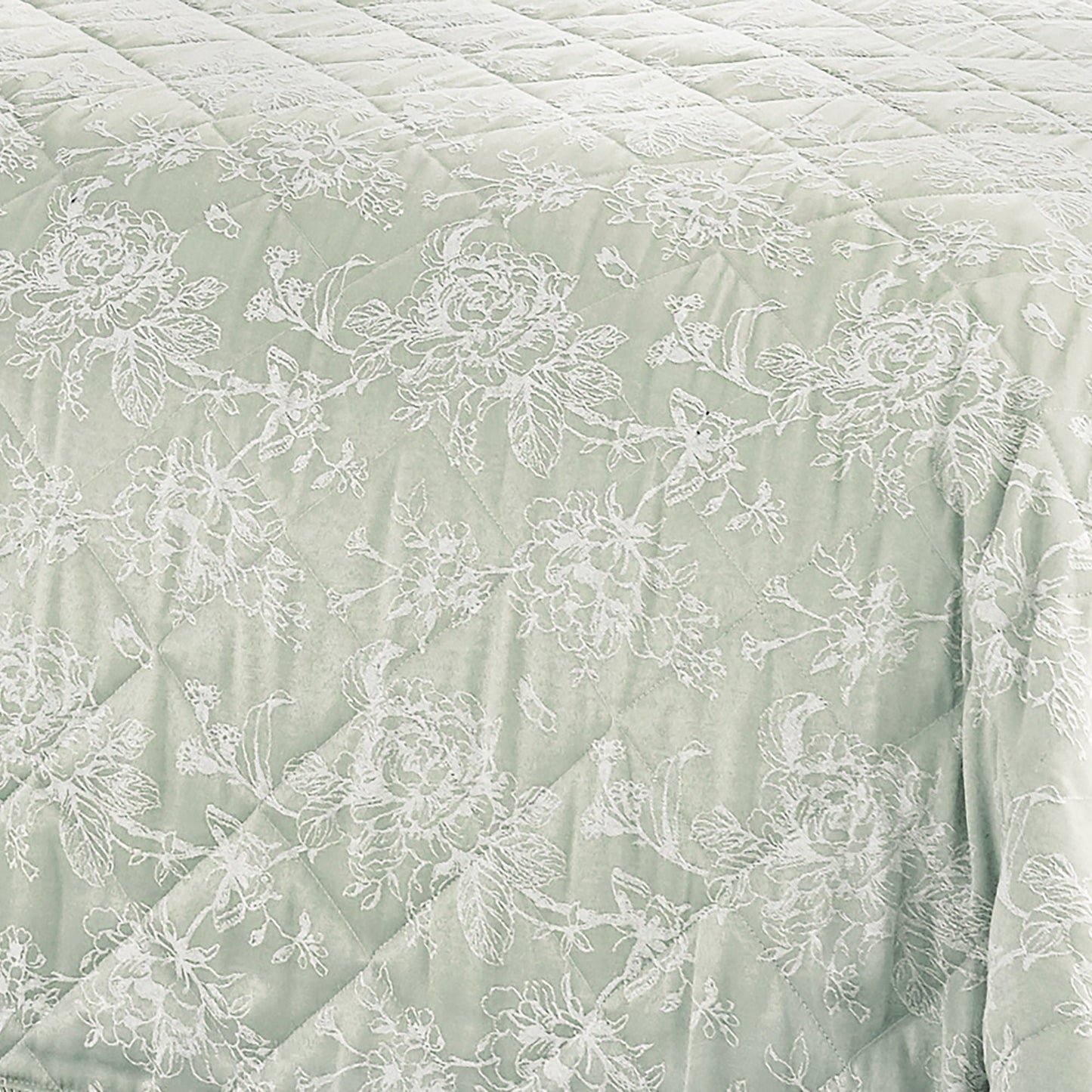 Dreams & Drapes Woven Jasmine Bedspread - Green