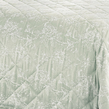 Dreams & Drapes Woven Jasmine Bedspread - Green