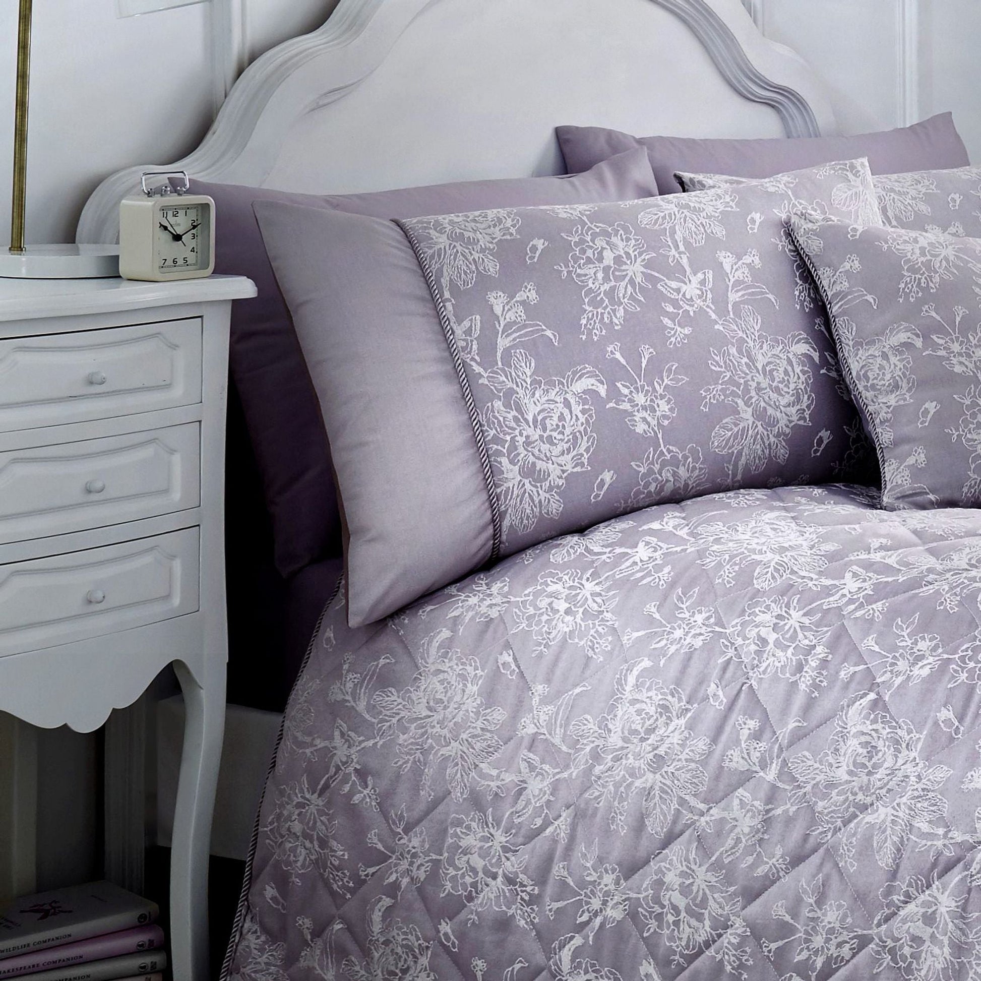 Jasmine Bedspread by Dreams & Drapes Woven in Lavender 240x220cm - Bedspread - Dreams & Drapes Woven