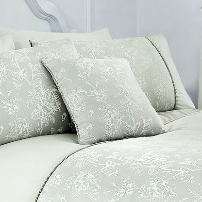 Dreams & Drapes Woven Jasmine Cushion - Green