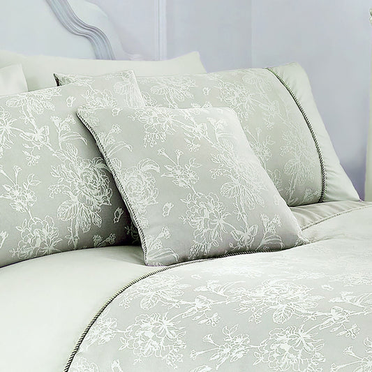 Dreams & Drapes Woven Jasmine Cushion - Green