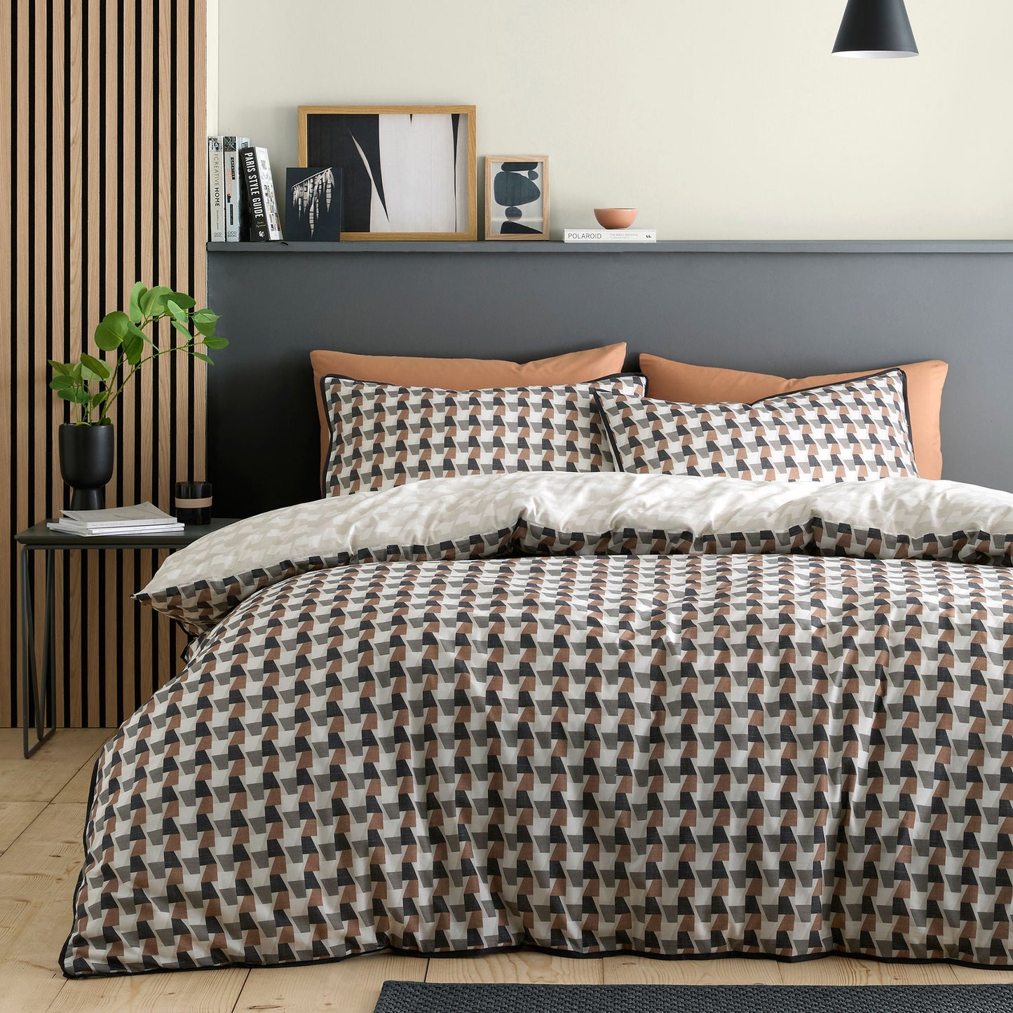 Appletree Hygge Jett Duvet Cover Set - Brown/Bracken
