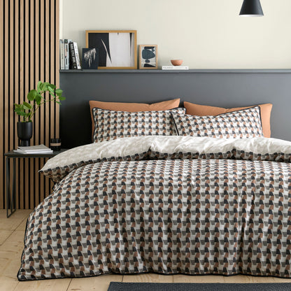 Appletree Hygge Jett Duvet Cover Set - Brown/Bracken