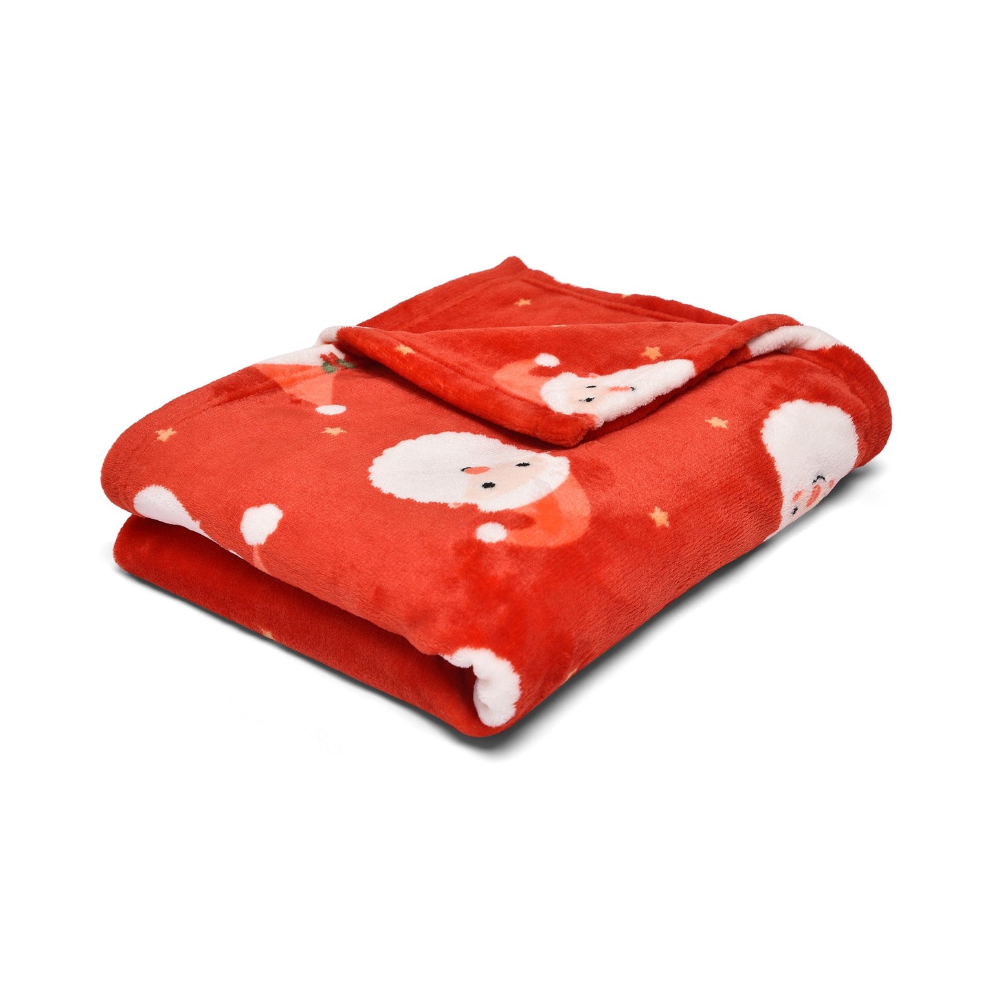 Jolly Santa Throw by Dreams & Drapes Design in Red 120 x 150cm - Throw - Dreams & Drapes Design
