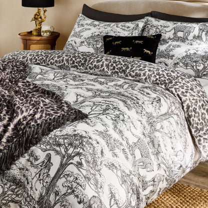 Clarke & Clarke Kisumu Duvet Cover Set - Monochrome