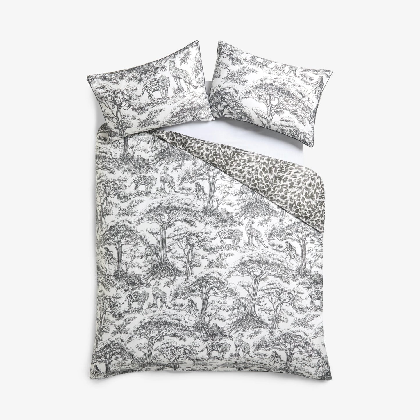 Clarke & Clarke Kisumu Duvet Cover Set - Monochrome