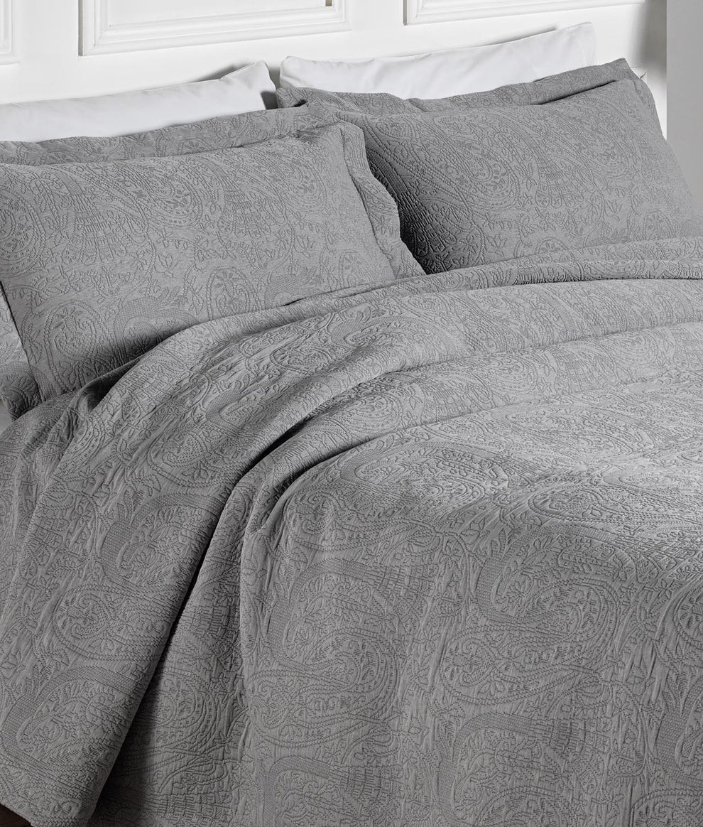 Design Port Kashmir Bedspread - Grey