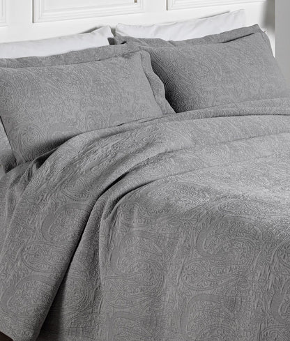 Design Port Kashmir Bedspread - Grey