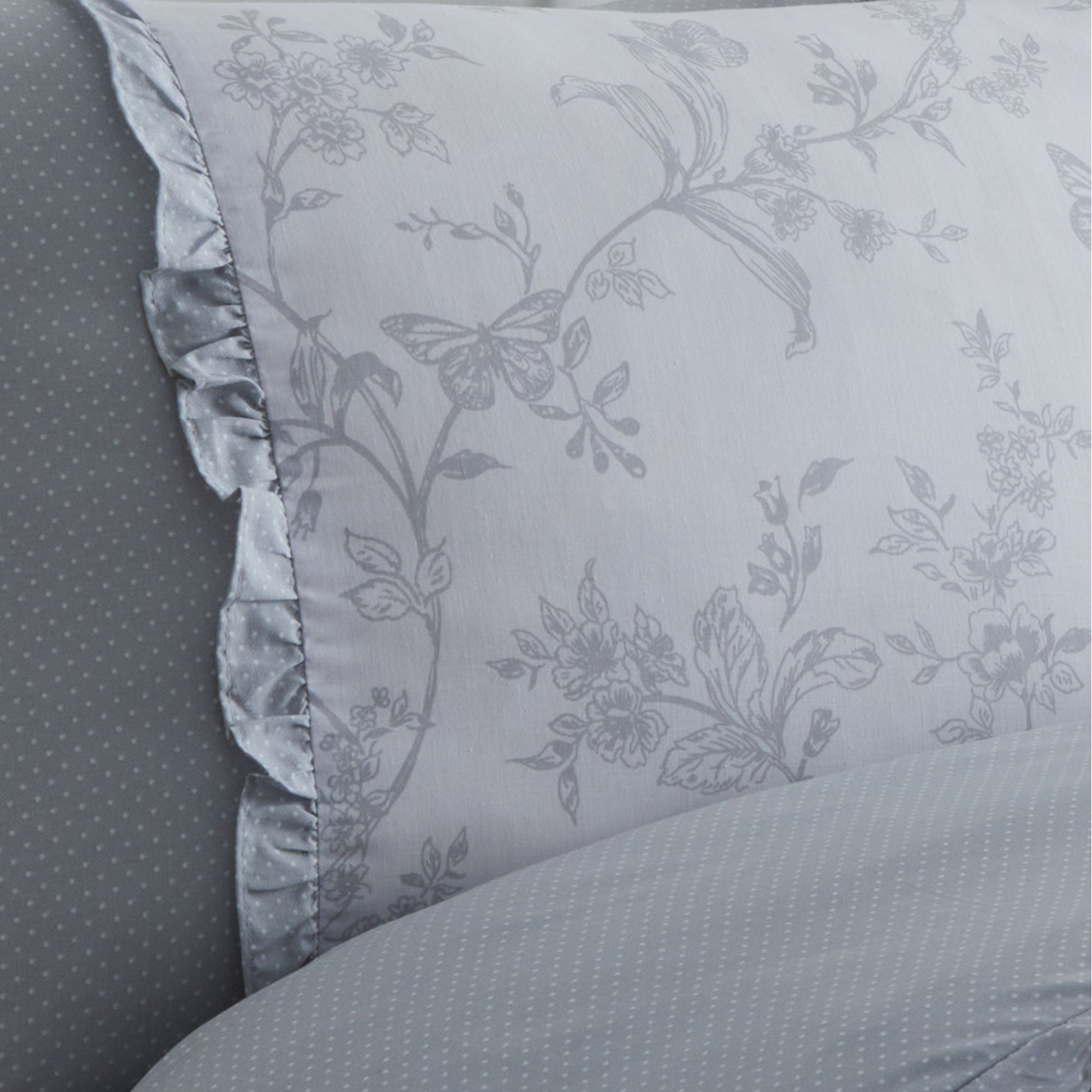 Kristen Duvet Cover Set by Dreams & Drapes Decorative in Grey - Duvet Cover Set - Dreams & Drapes Decorative