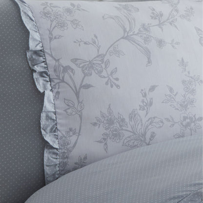 Kristen Duvet Cover Set by Dreams & Drapes Decorative in Grey - Duvet Cover Set - Dreams & Drapes Decorative