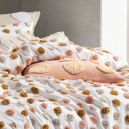 Linen House Haze Duvet Cover Set - Pink/Sand