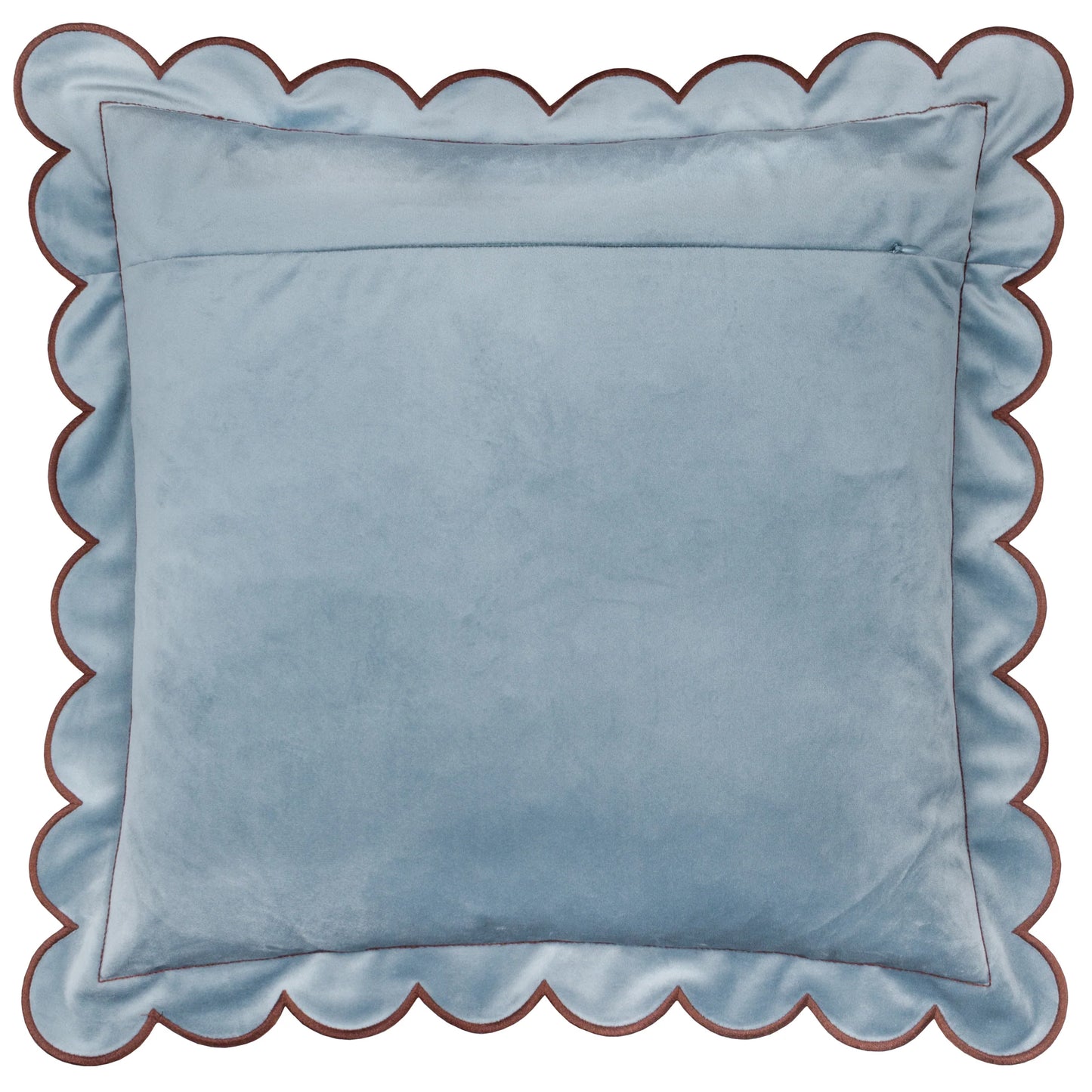Furn Lil Scallop Cushion - Blue/Brown