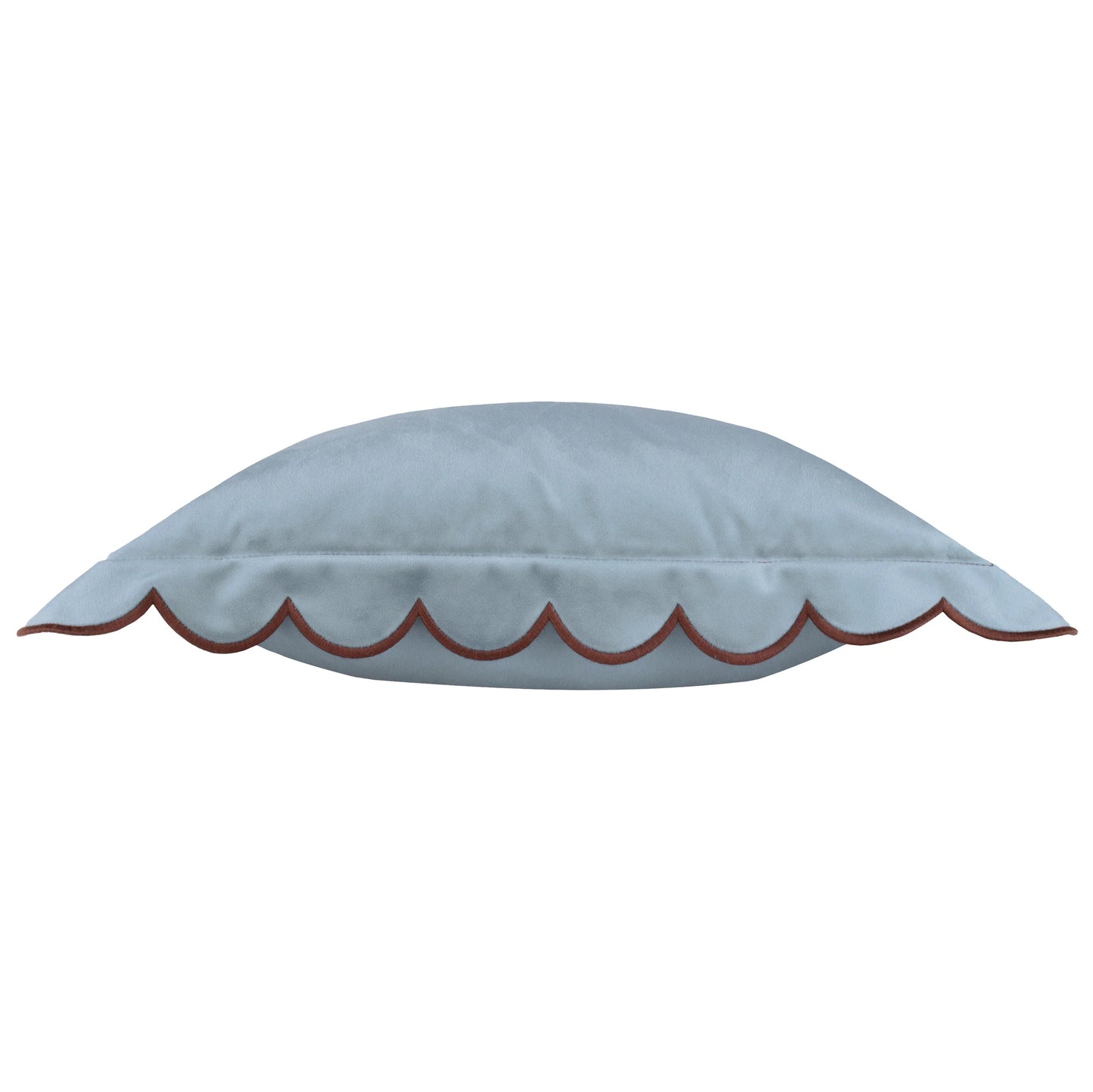 Furn Lil Scallop Cushion - Blue/Brown