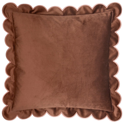 Furn Lil Scallop Cushion - Chestnut/Slipper