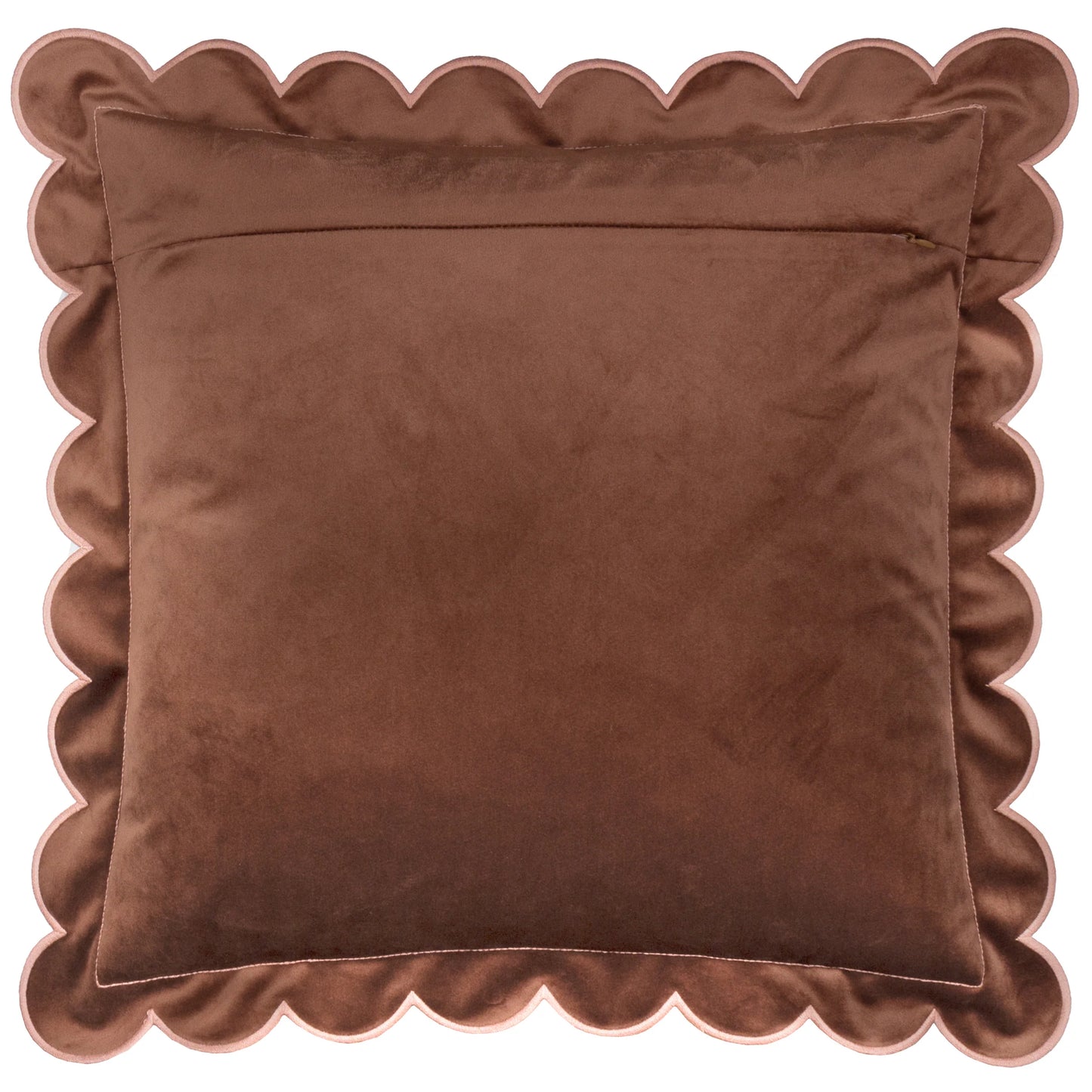 Furn Lil Scallop Cushion - Chestnut/Slipper