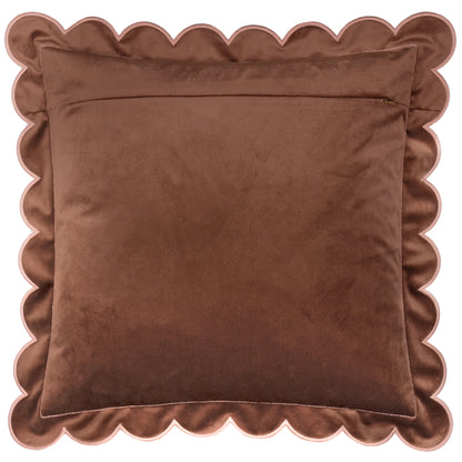 Furn Lil Scallop Cushion - Chestnut/Slipper
