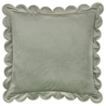 Furn Lil Scallop Cushion - Green/Natural