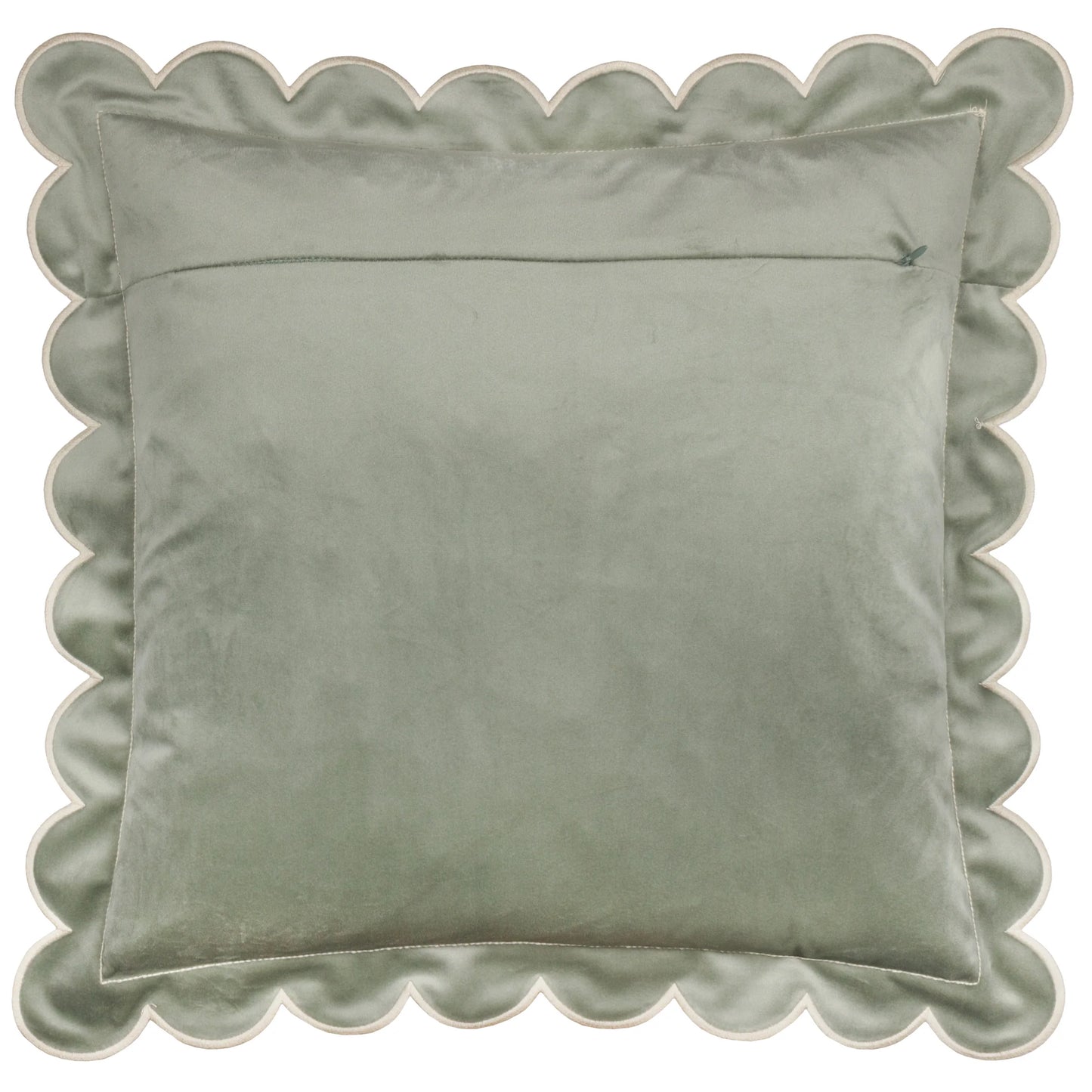 Furn Lil Scallop Cushion - Green/Natural