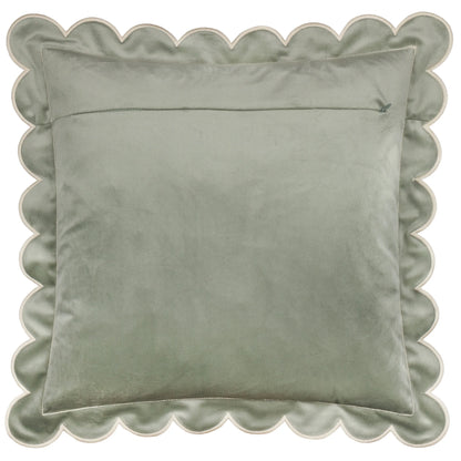 Furn Lil Scallop Cushion - Green/Natural