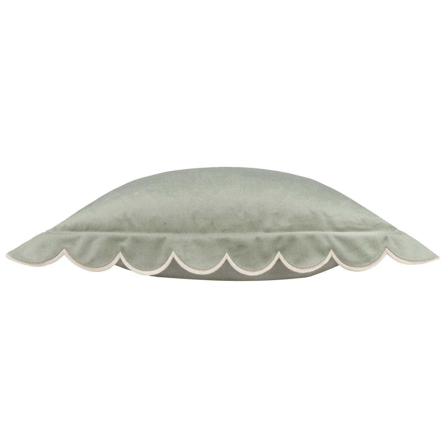 Furn Lil Scallop Cushion - Green/Natural