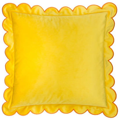 Furn Lil Scallop Cushion - Lemon/Ginger
