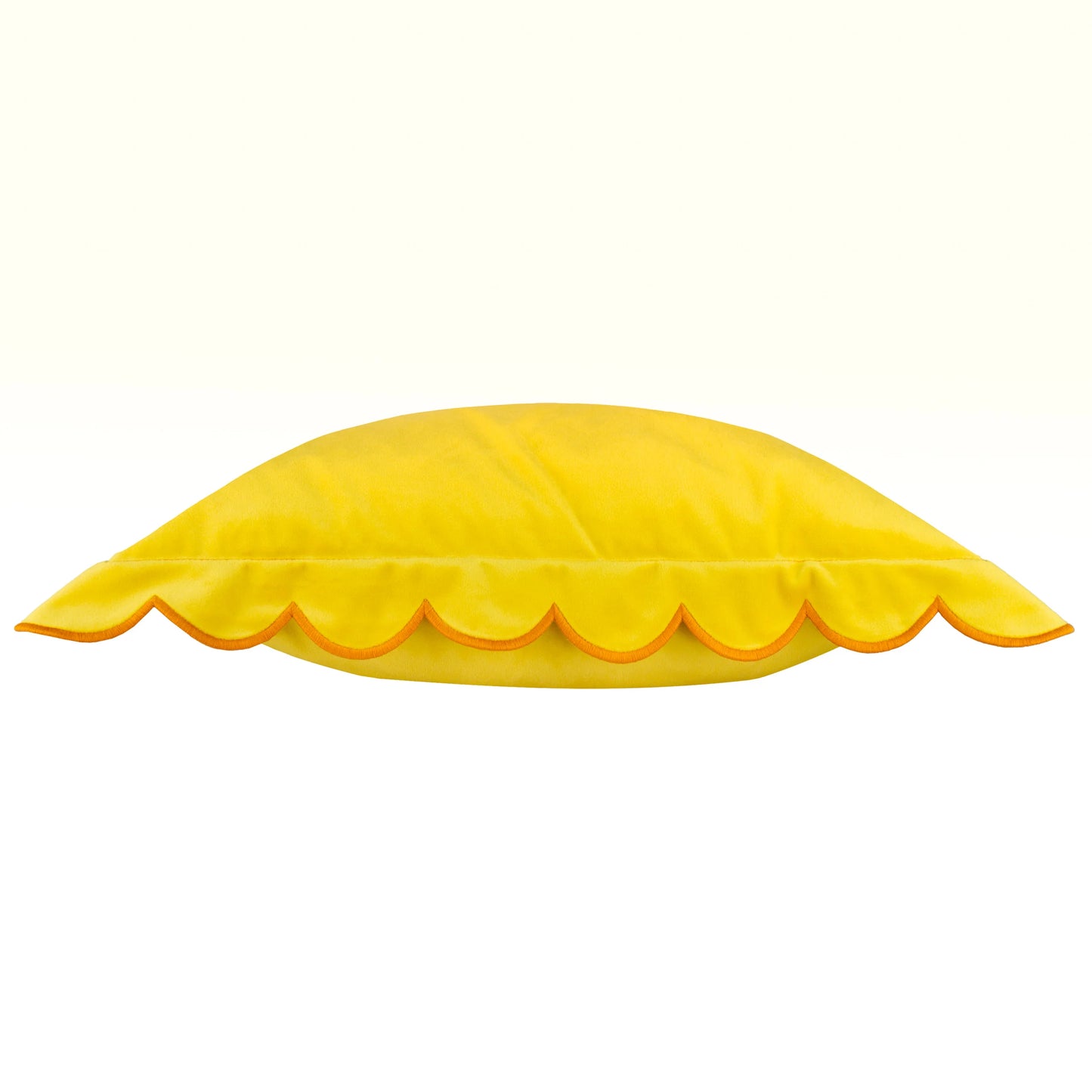 Furn Lil Scallop Cushion - Lemon/Ginger