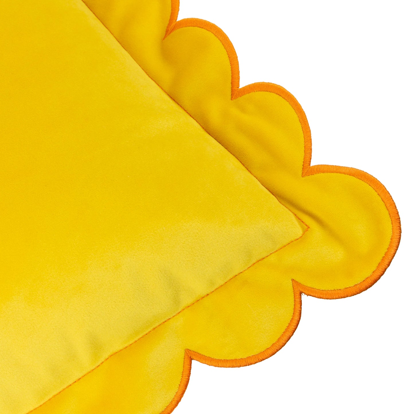 Furn Lil Scallop Cushion - Lemon/Ginger