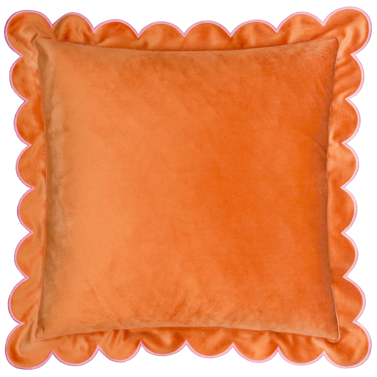 Furn Lil Scallop Cushion - Orange/Pink
