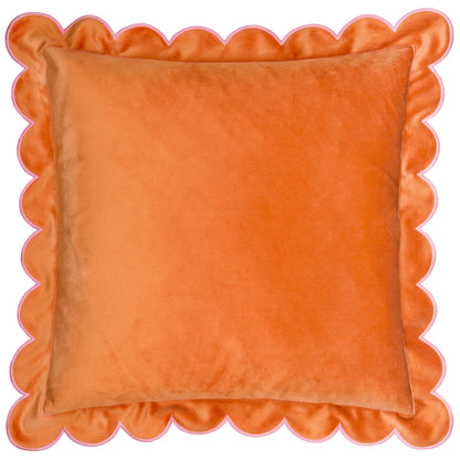 Furn Lil Scallop Cushion - Orange/Pink