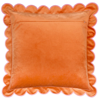 Furn Lil Scallop Cushion - Orange/Pink