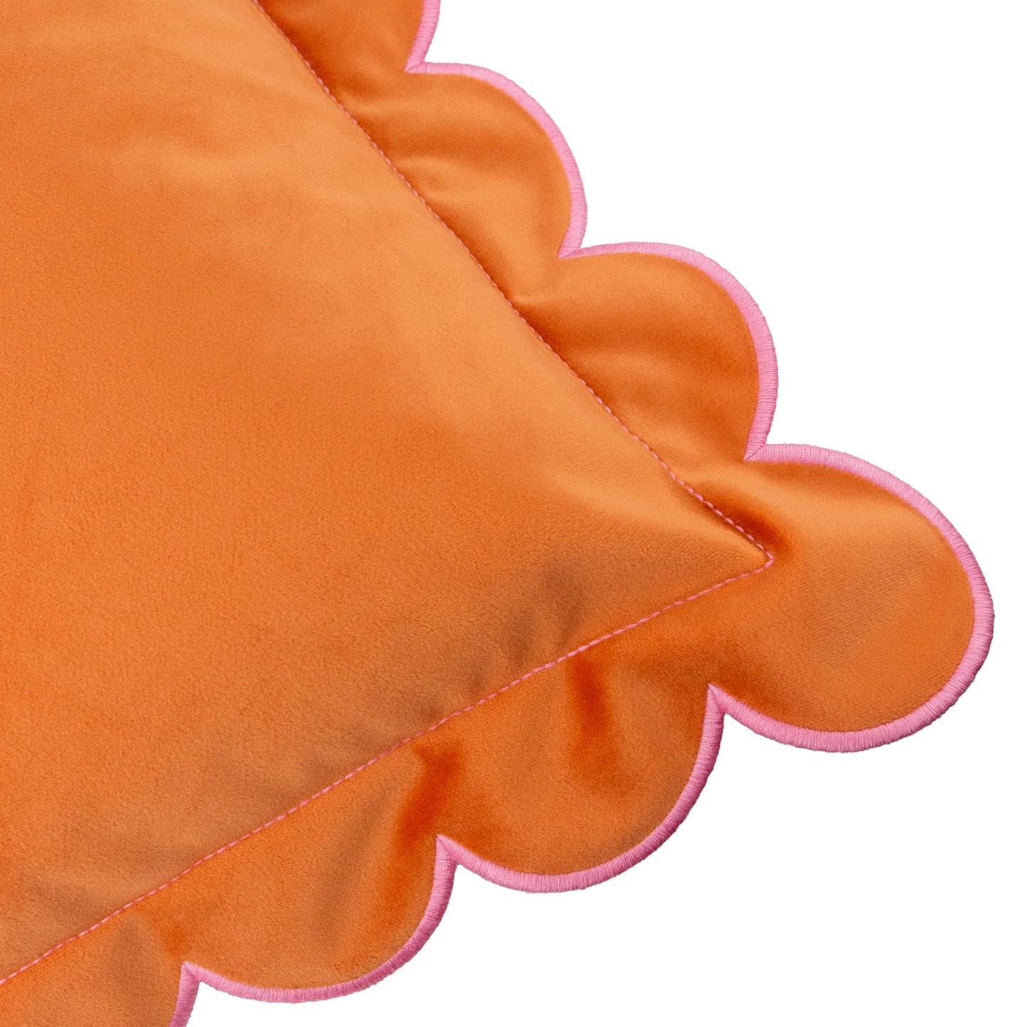 Furn Lil Scallop Cushion - Orange/Pink