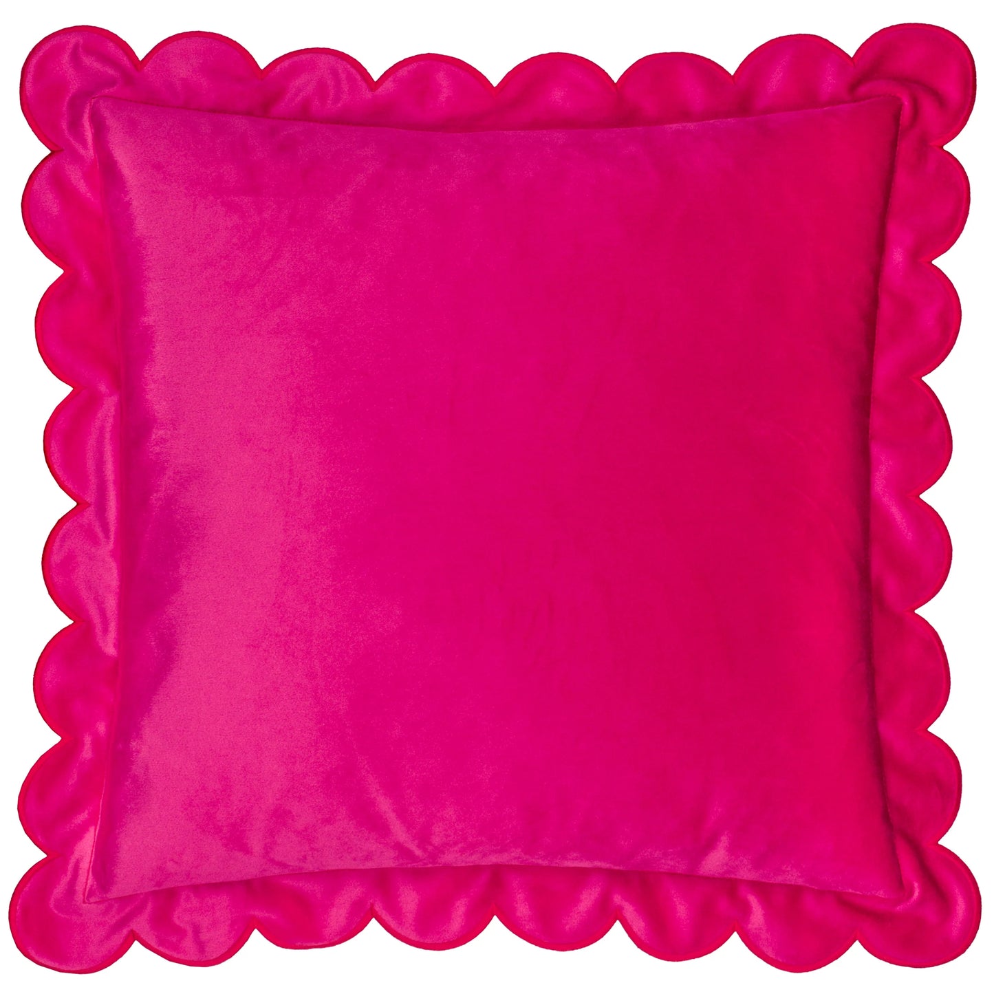 Furn Lil Scallop Cushion - Pink/Red