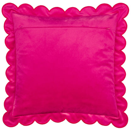 Furn Lil Scallop Cushion - Pink/Red