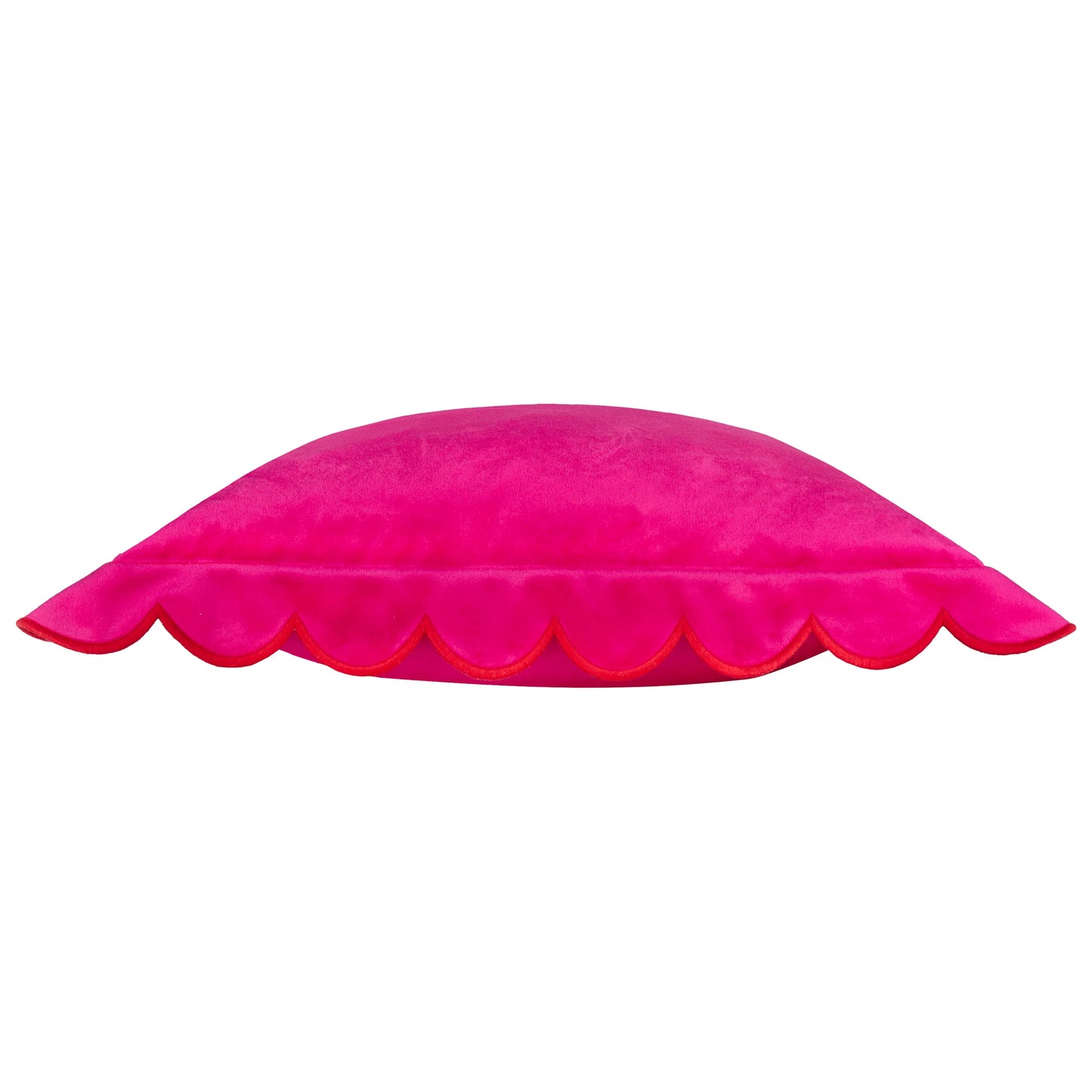 Furn Lil Scallop Cushion - Pink/Red