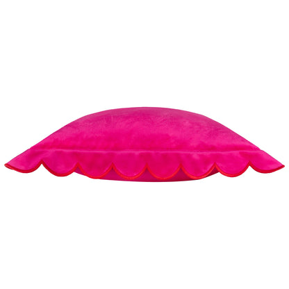 Furn Lil Scallop Cushion - Pink/Red