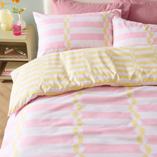 Duvet Day Lottie Duvet Cover Set - Yellow/Pink