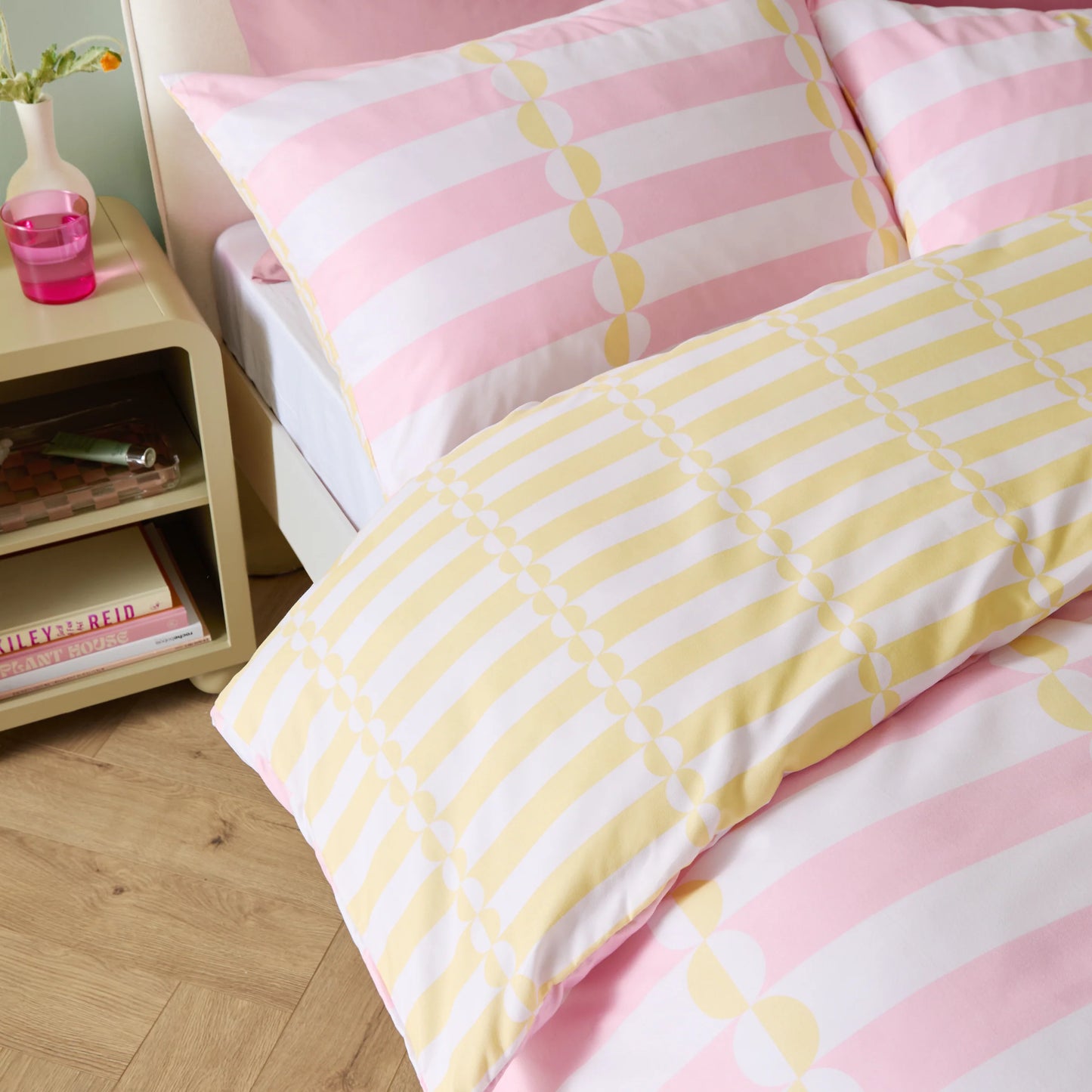 Duvet Day Lottie Duvet Cover Set - Yellow/Pink