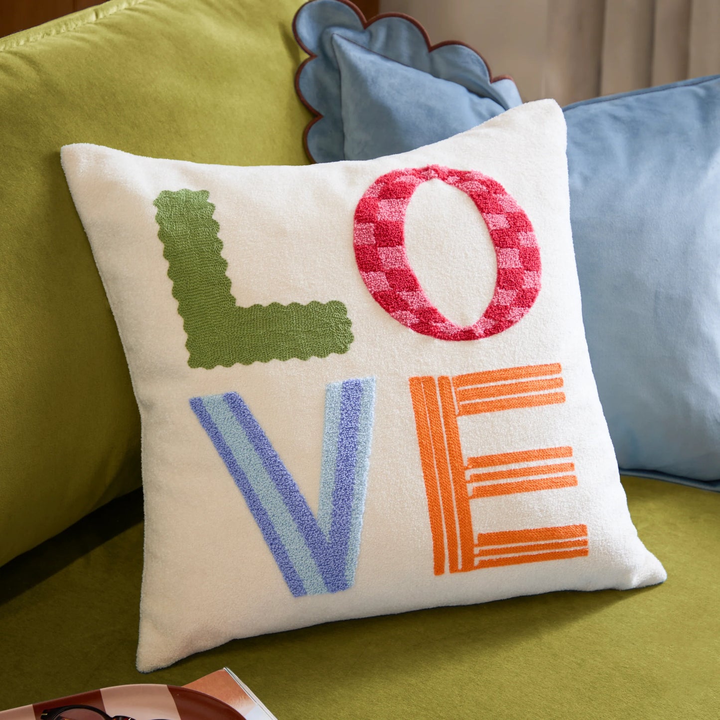 Furn Love Tuft Cushion - Multicolour