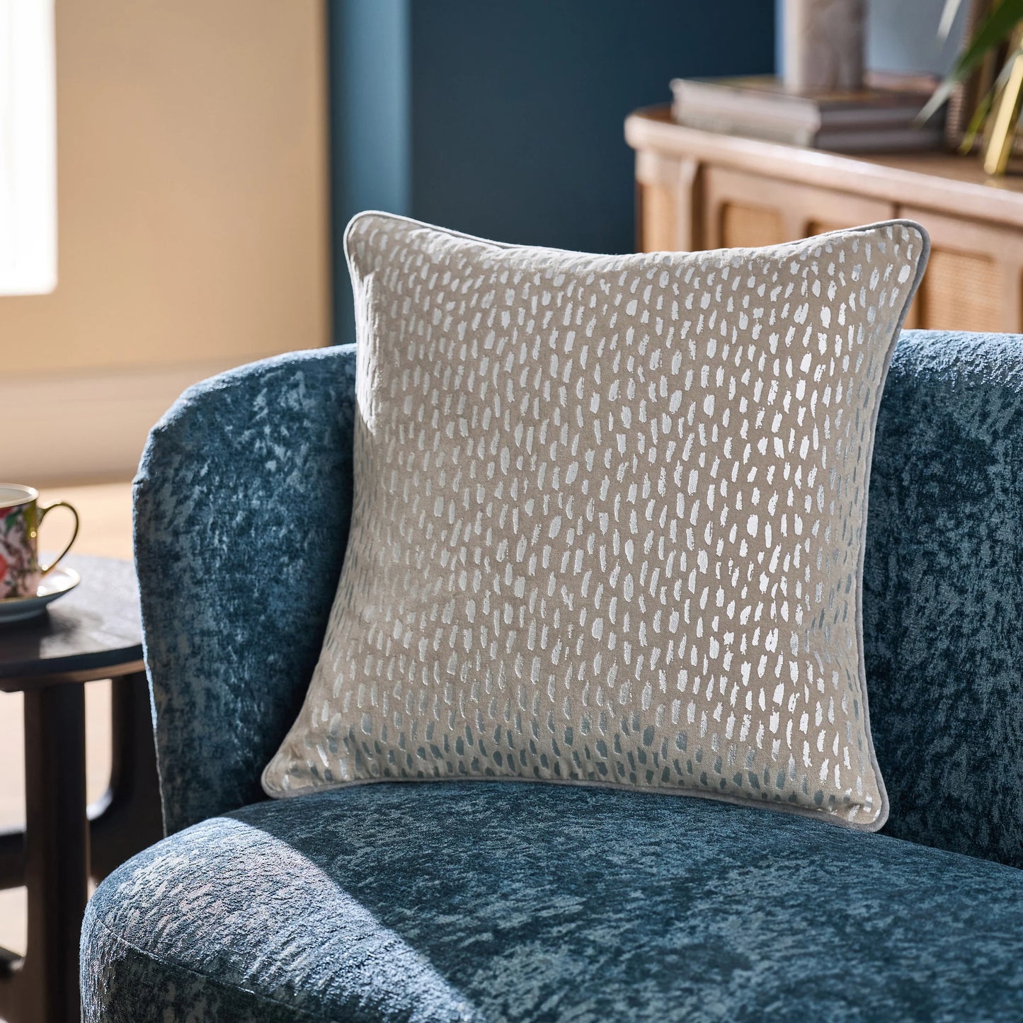 Clarke & Clarke Loxley Cushion - Silver