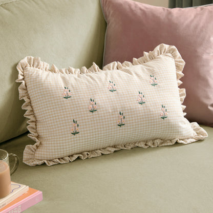 Furn Les Petite Fleurs Cushion - Natural