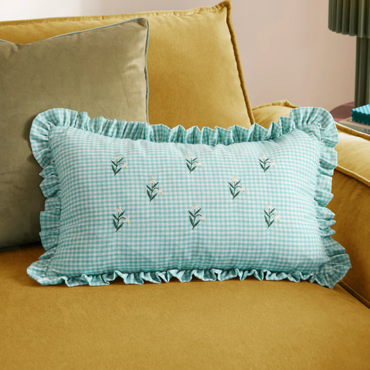 Furn Les Petite Fleurs Cushion - Spring Green