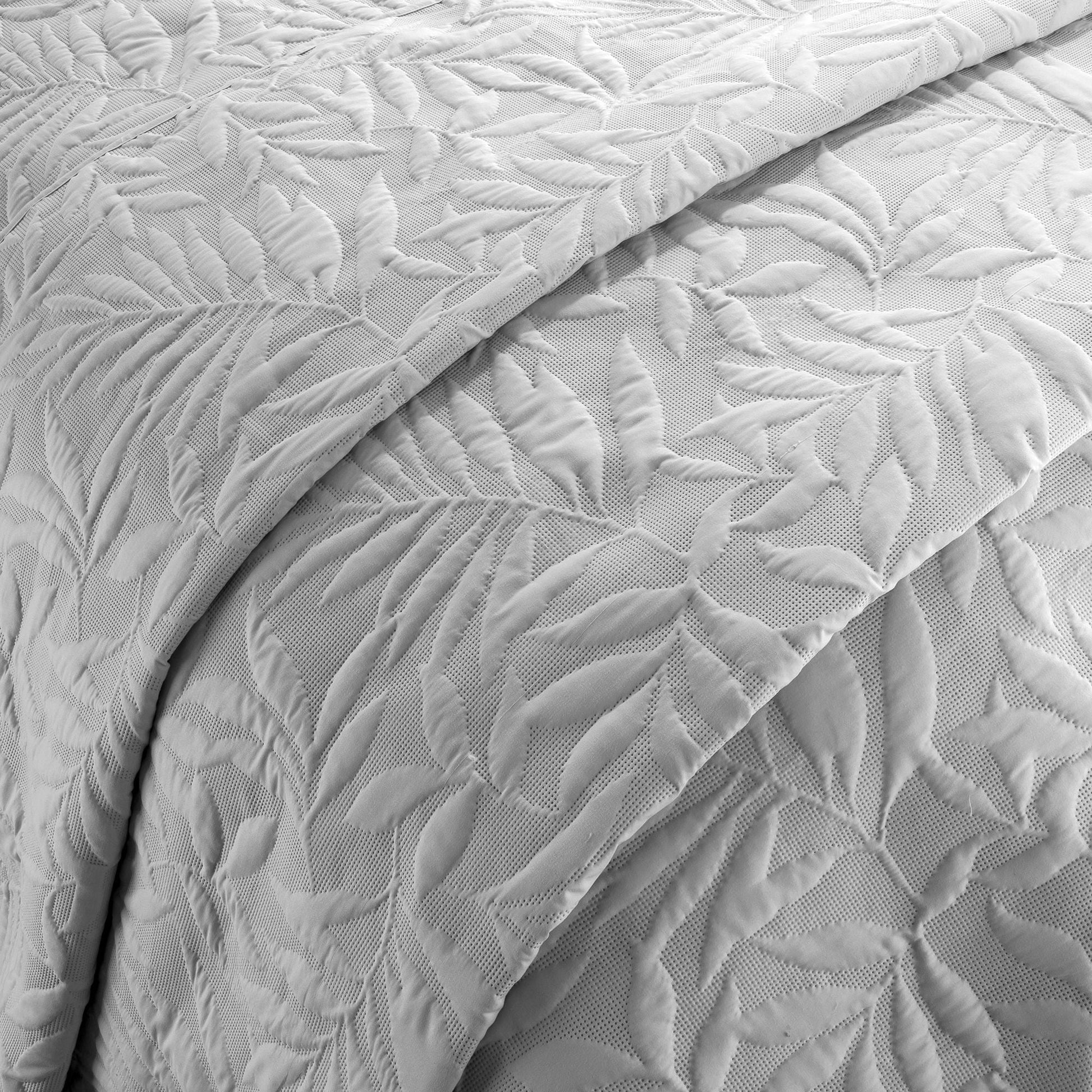 Luana Bedspread by Serene in Silver 230cm X 200cm - Bedspread - Serene