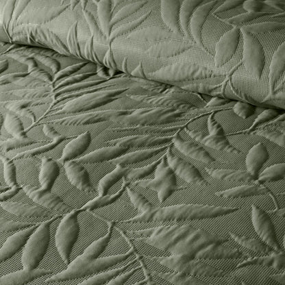 Luana Duvet Cover Set by Serene in Dark Green - Duvet Cover Set - Serene